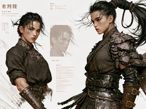 Warrior Portrait Illustration Print. poster — illustration art