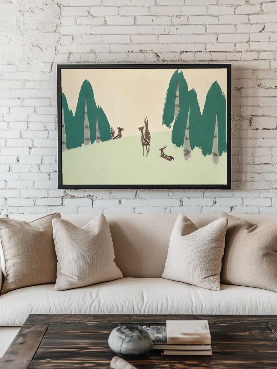 Deer Momoyogusa–Flowers Hundred Generations (1909). room preview