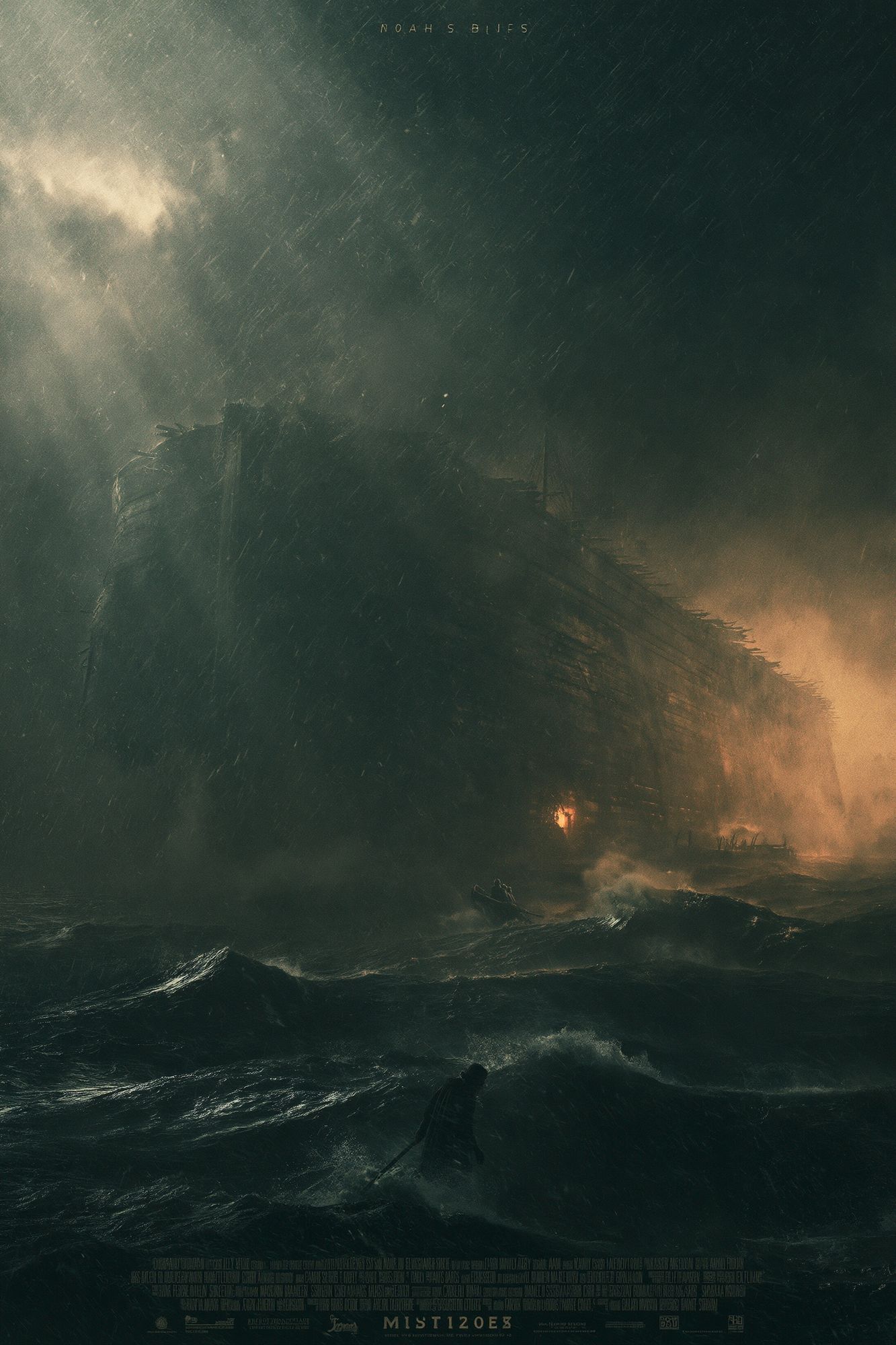 Noah's Ark Storm Scene Poster. poster detail