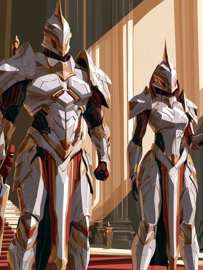 Armored Knights Digital Art Poster. poster