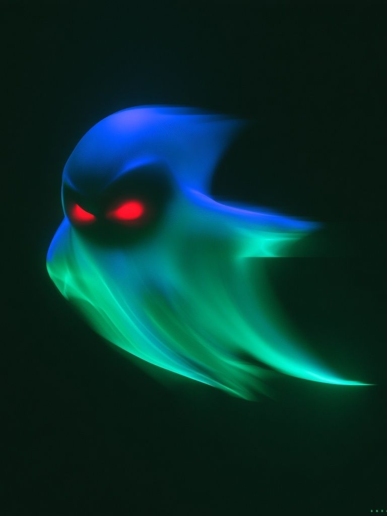 Neon Ghost Abstract Poster. poster detail