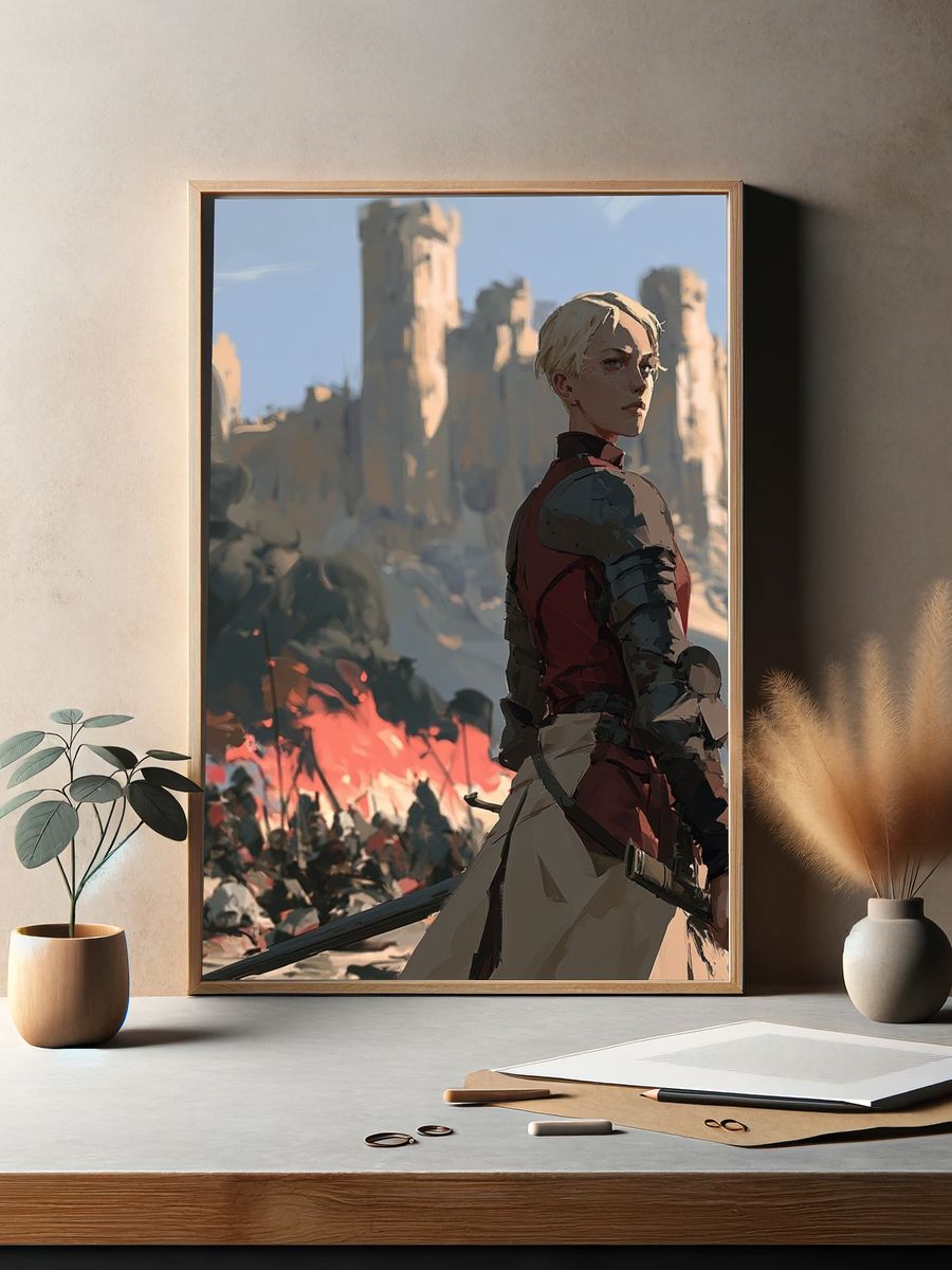 Fantasy Warrior Battlefield Print. — room view 2
