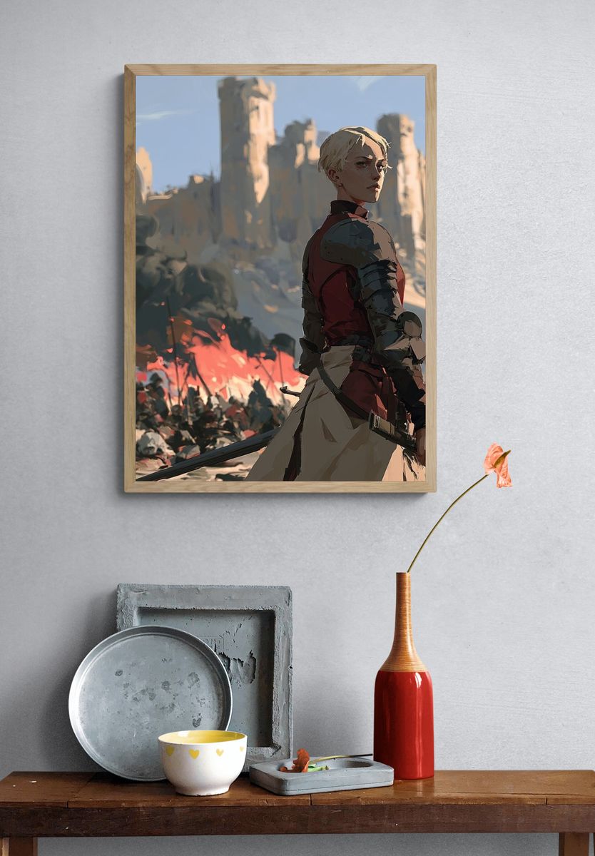 Fantasy Warrior Battlefield Print. — room view 3