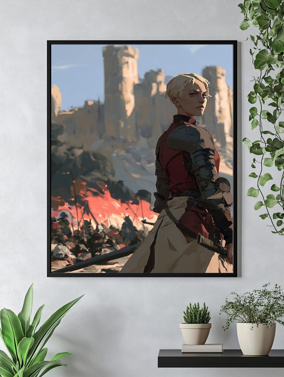 Fantasy Warrior Battlefield Print. — room view 4