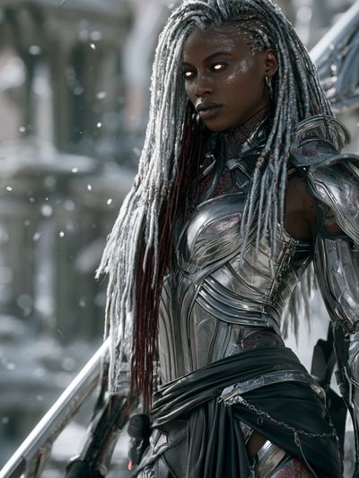 Cyber Warrior Portrait Poster. poster