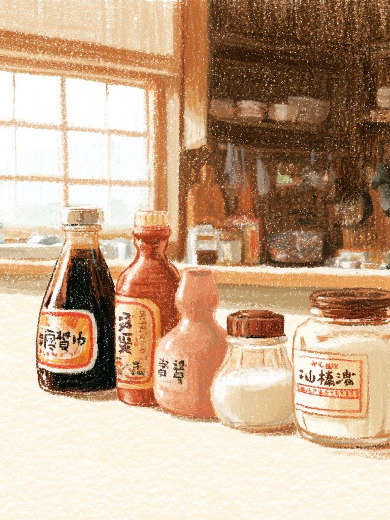 Japanese Kitchen Still Life Illustration Poster. poster — illustration art