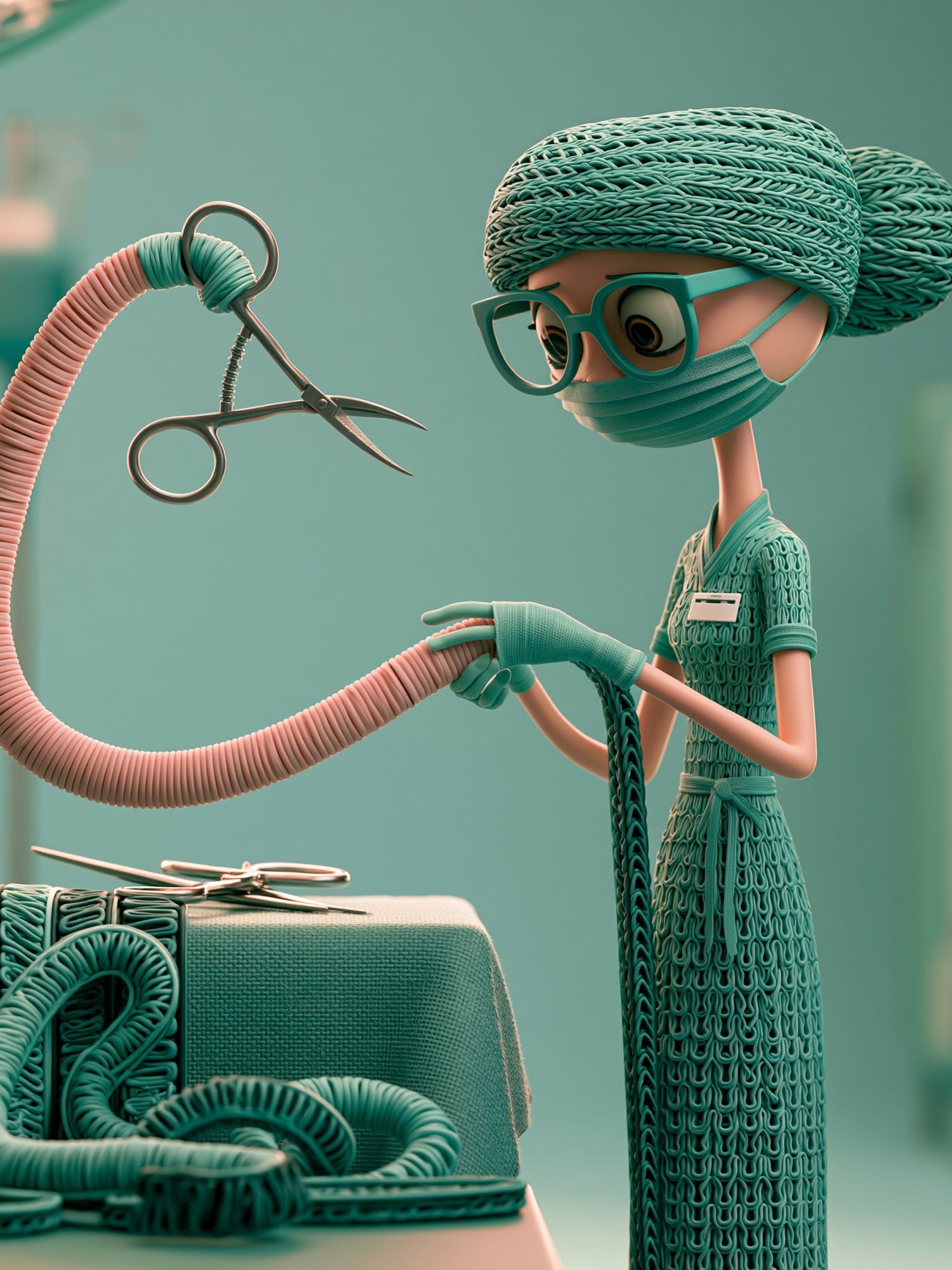 Surreal Surgeon Illustration Poster. poster — illustration art