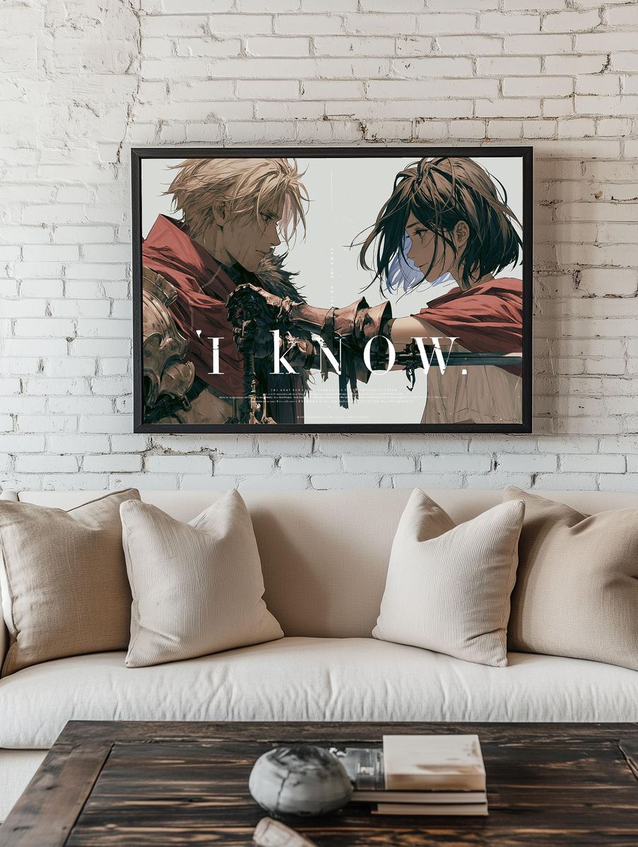 Fantasy Duel Illustration Poster. room preview