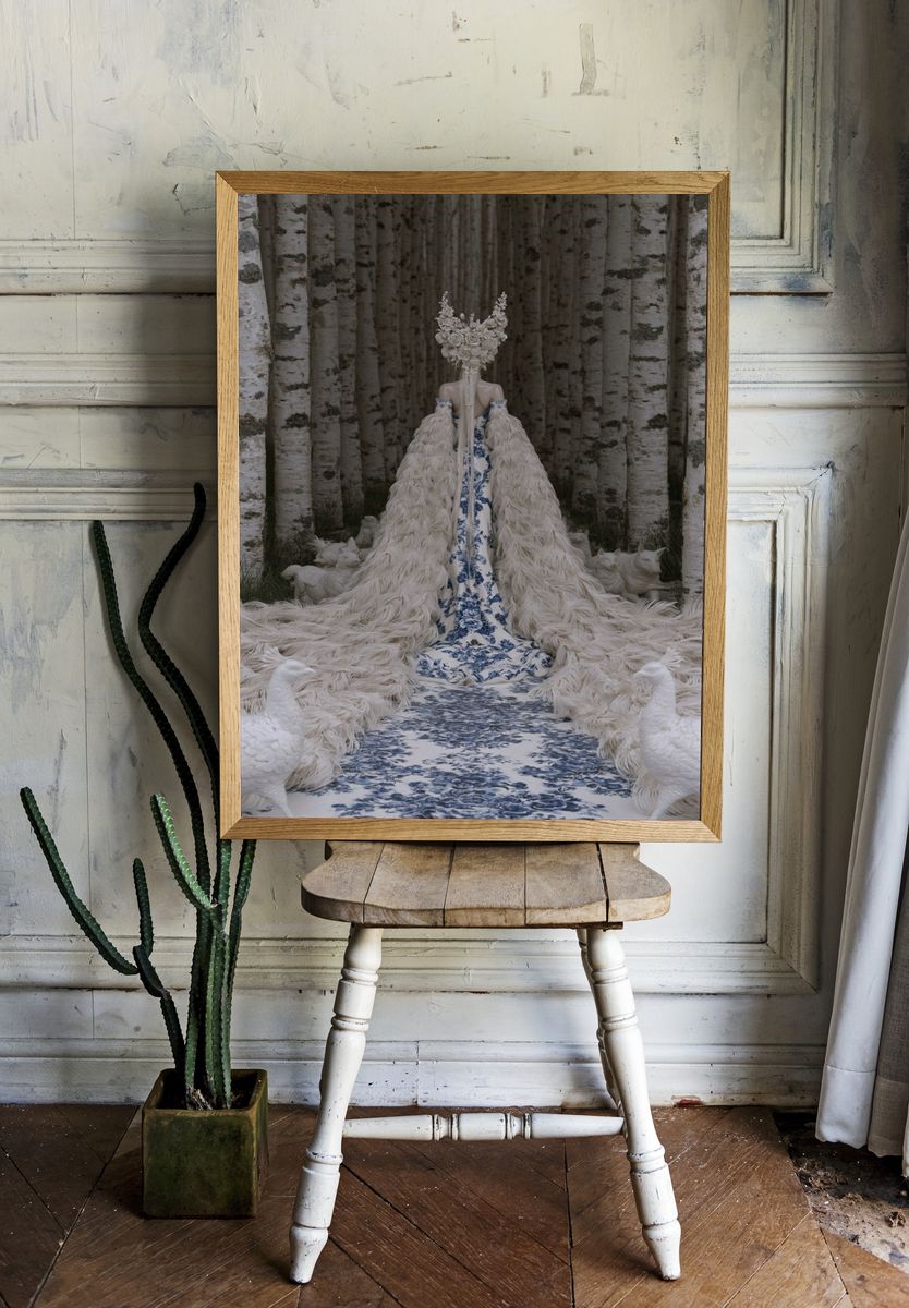 Surreal Floral Gown Print. — room view 1