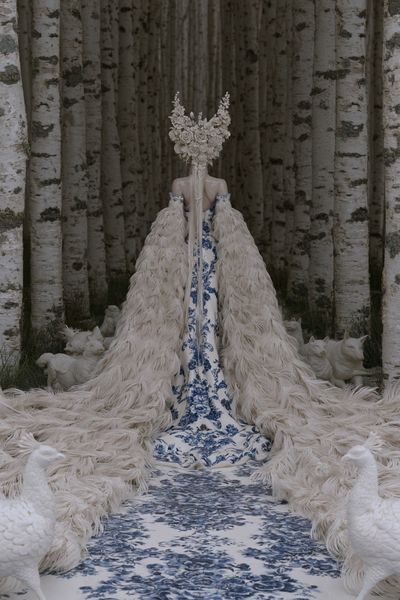 Surreal Floral Gown Print.