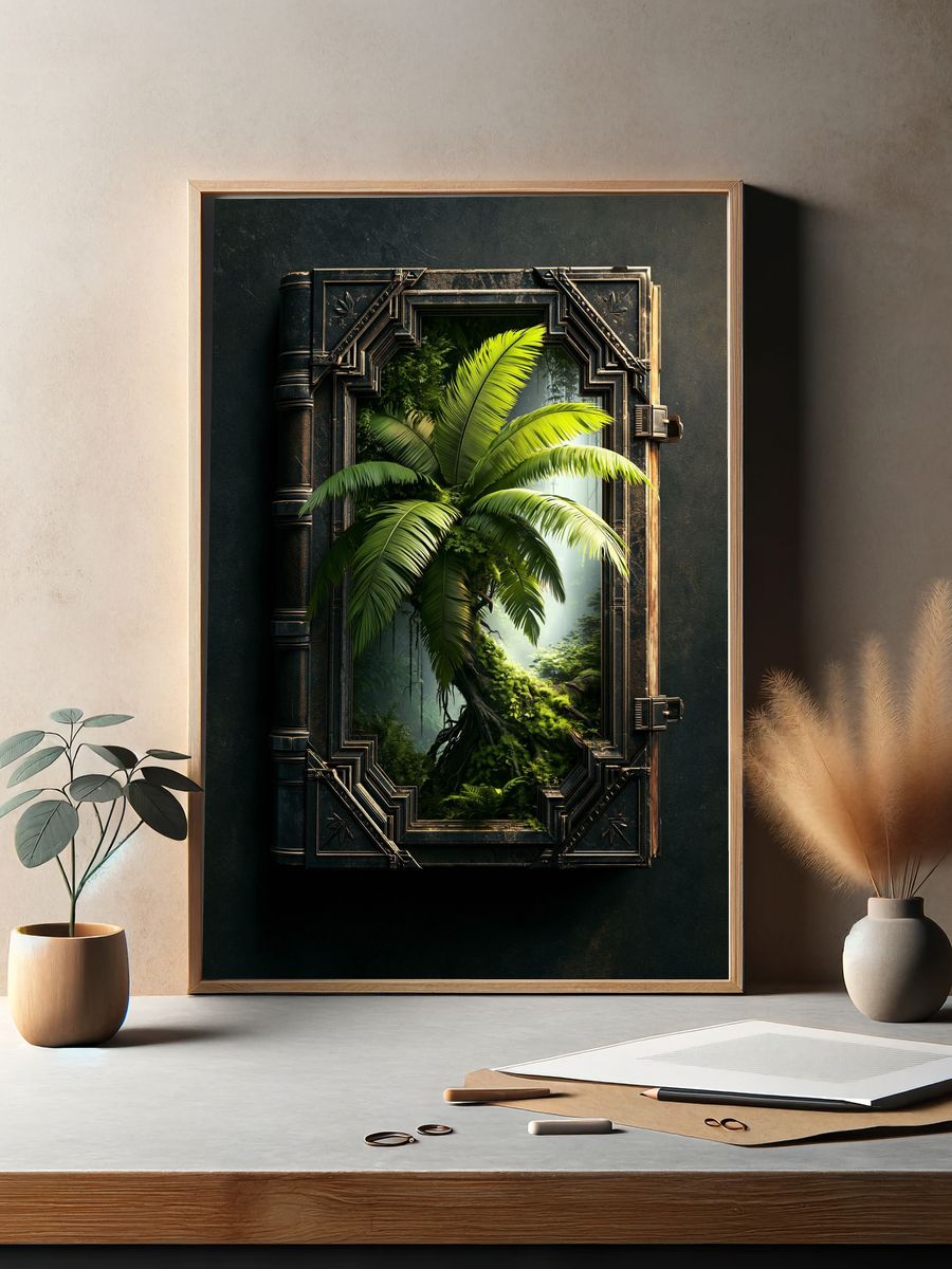 Tropical Jungle Book Illustration Poster. — room view 2