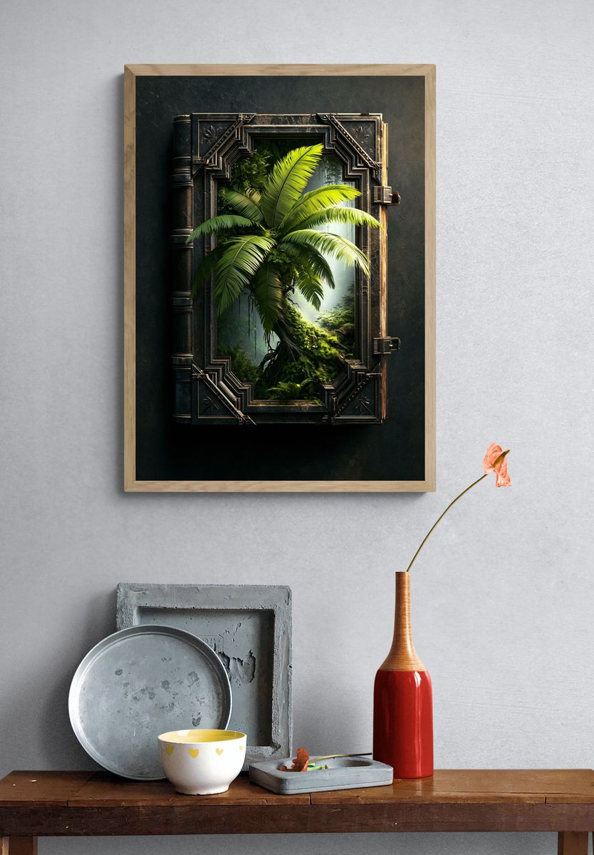Tropical Jungle Book Illustration Poster. — room view 3