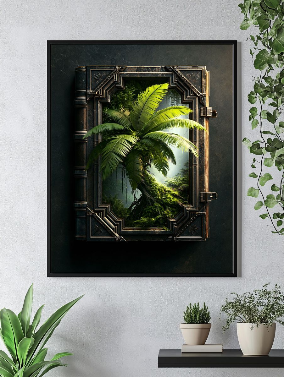 Tropical Jungle Book Illustration Poster. — room view 4