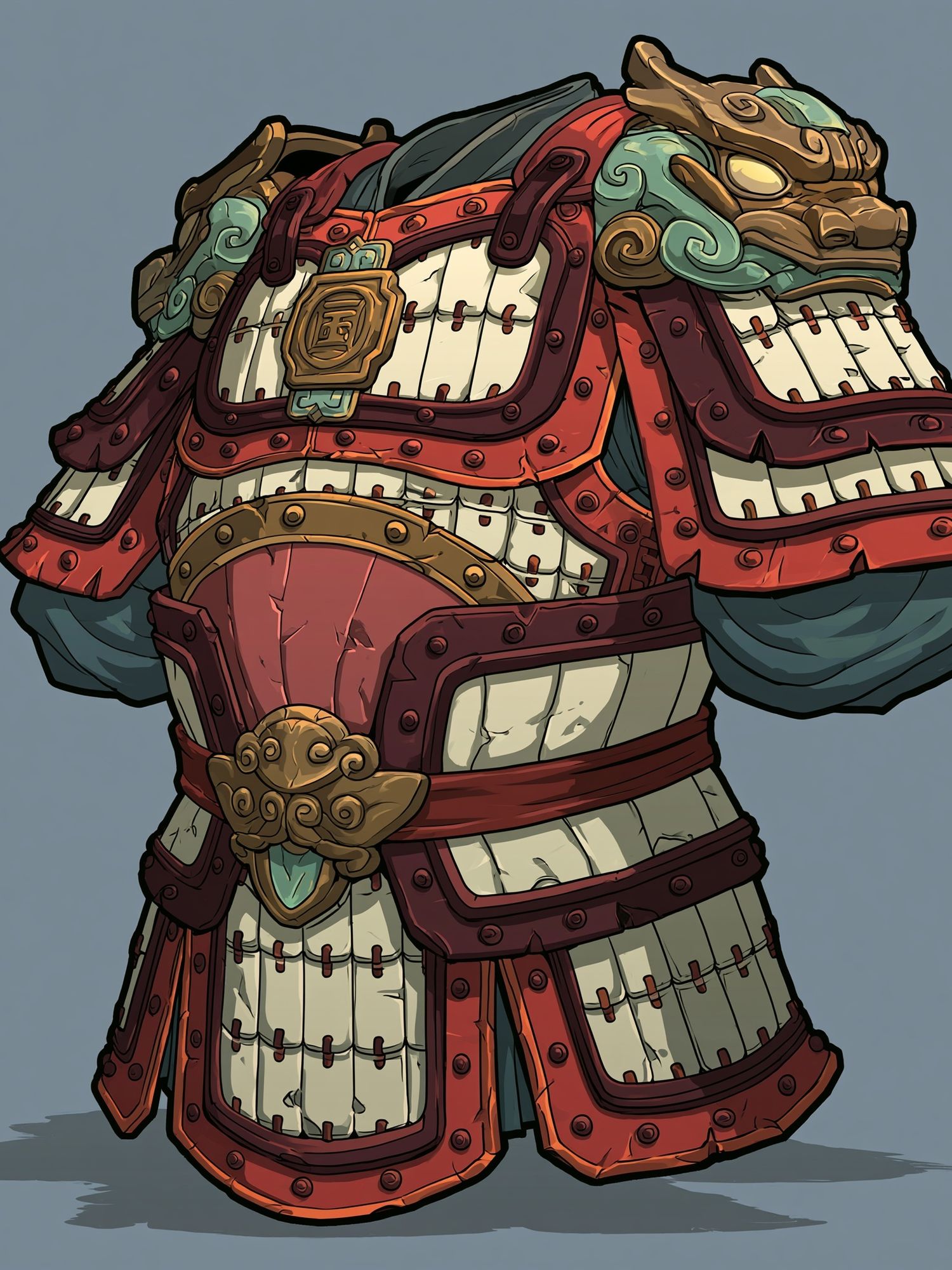 Samurai Armor Illustration Poster. poster detail