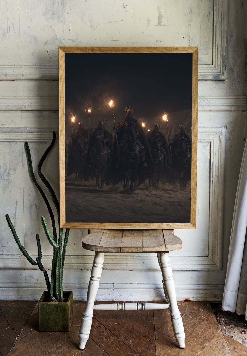 Armored Cavalry at Night Poster. room preview