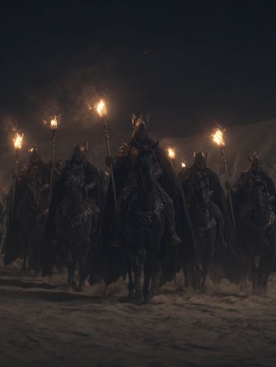 Armored Cavalry at Night Poster. poster