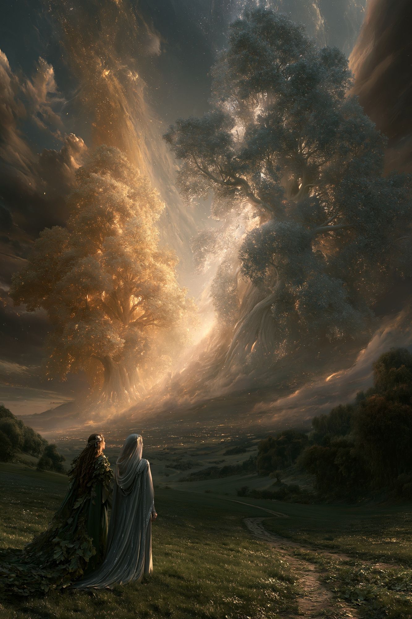 Enchanted Tree Realm Fantasy Print. poster detail