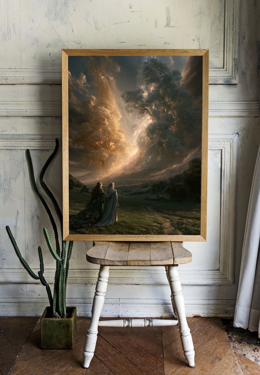 Enchanted Tree Realm Fantasy Print. — room view 1