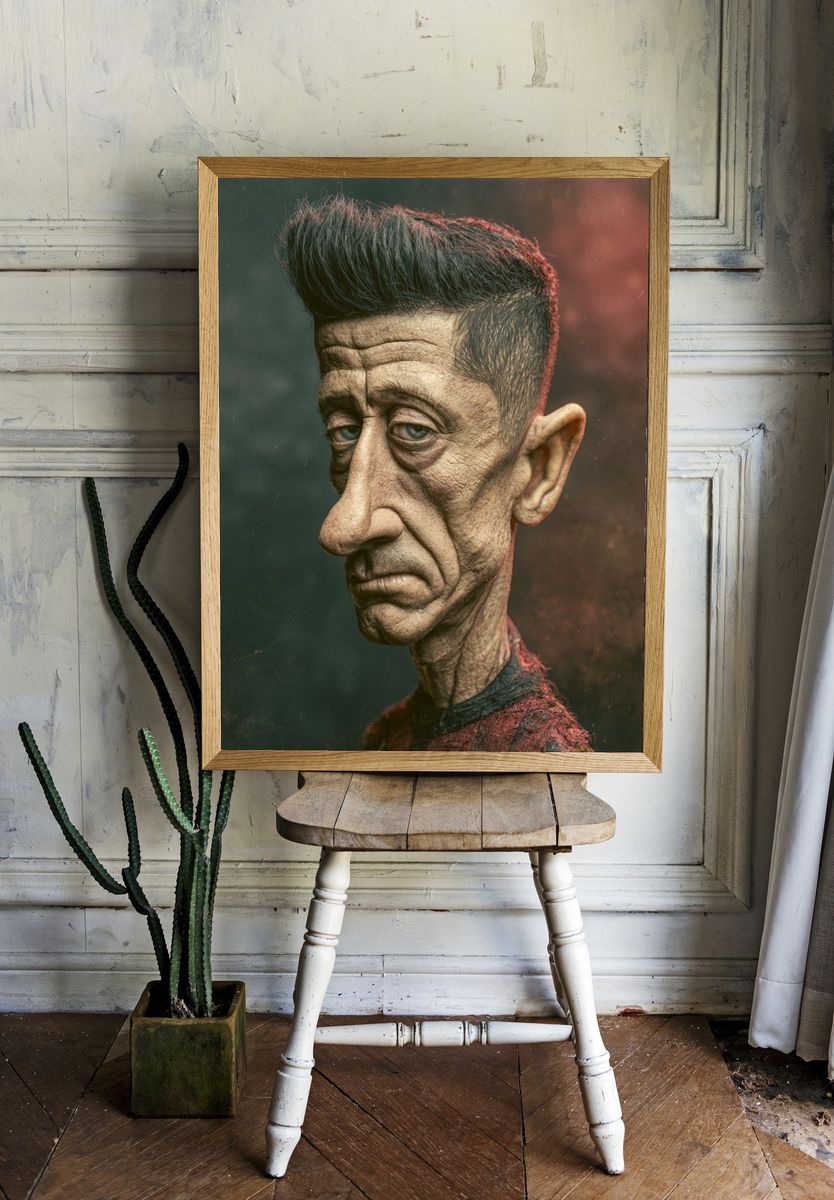Surreal Portrait Illustration Poster. — room view 1