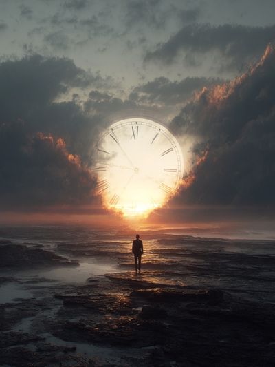 Surreal Time Horizon Print. poster print
