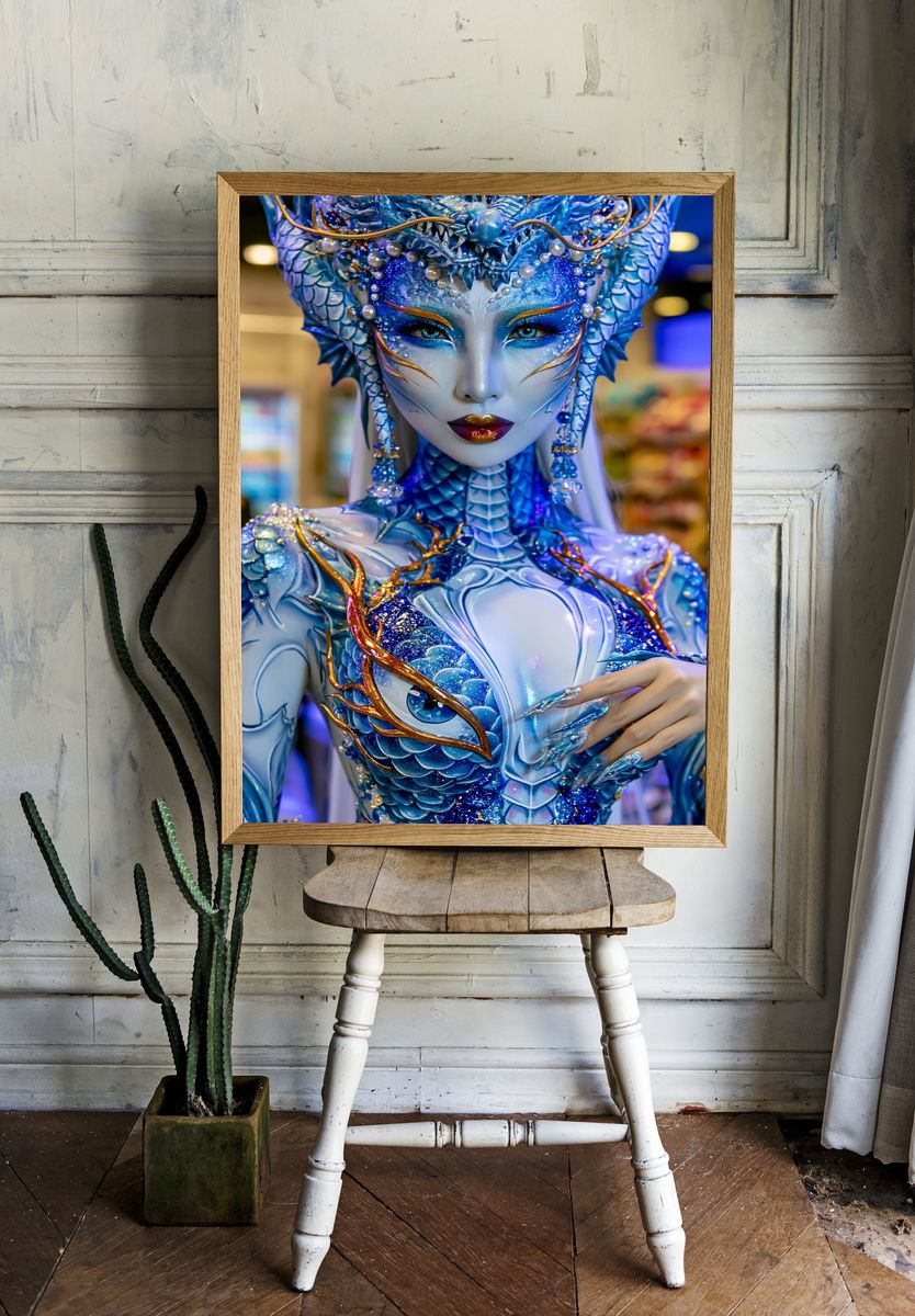 Dragon Queen Fantasy Portrait Poster. — room view 1