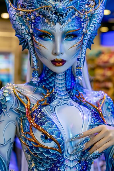Dragon Queen Fantasy Portrait Poster. poster print