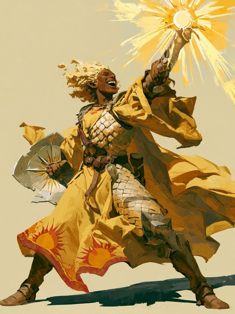 Sun Warrior Digital Art Poster. poster — illustration art
