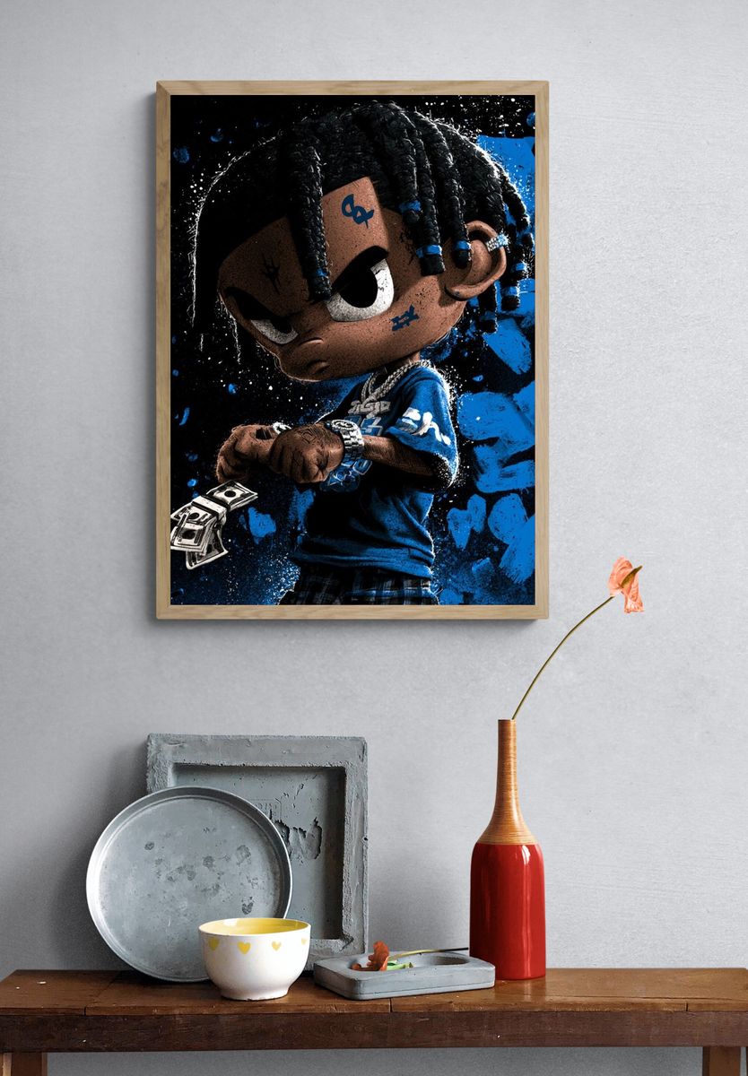 Streetwear Cartoon Portrait Poster. — room view 3