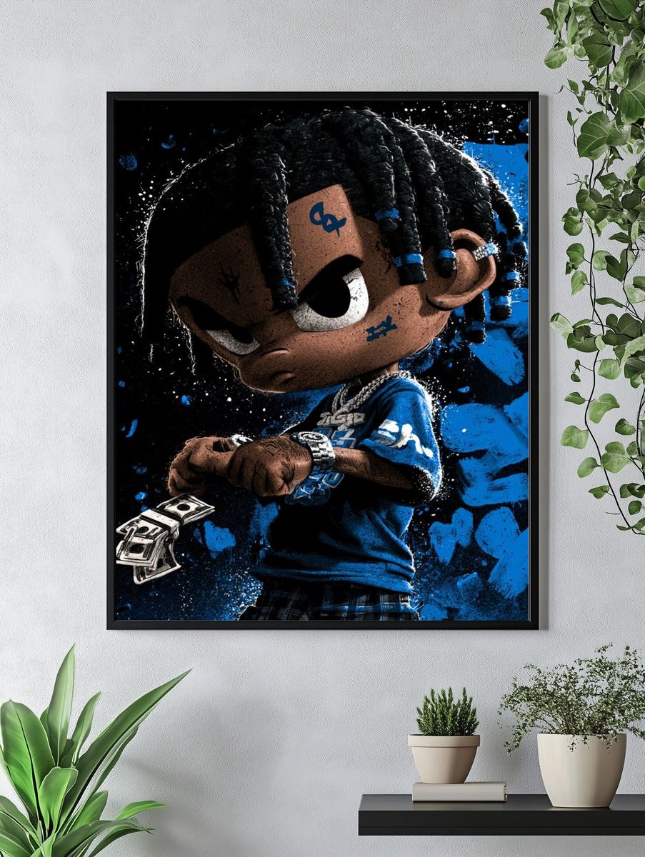Streetwear Cartoon Portrait Poster. — room view 4