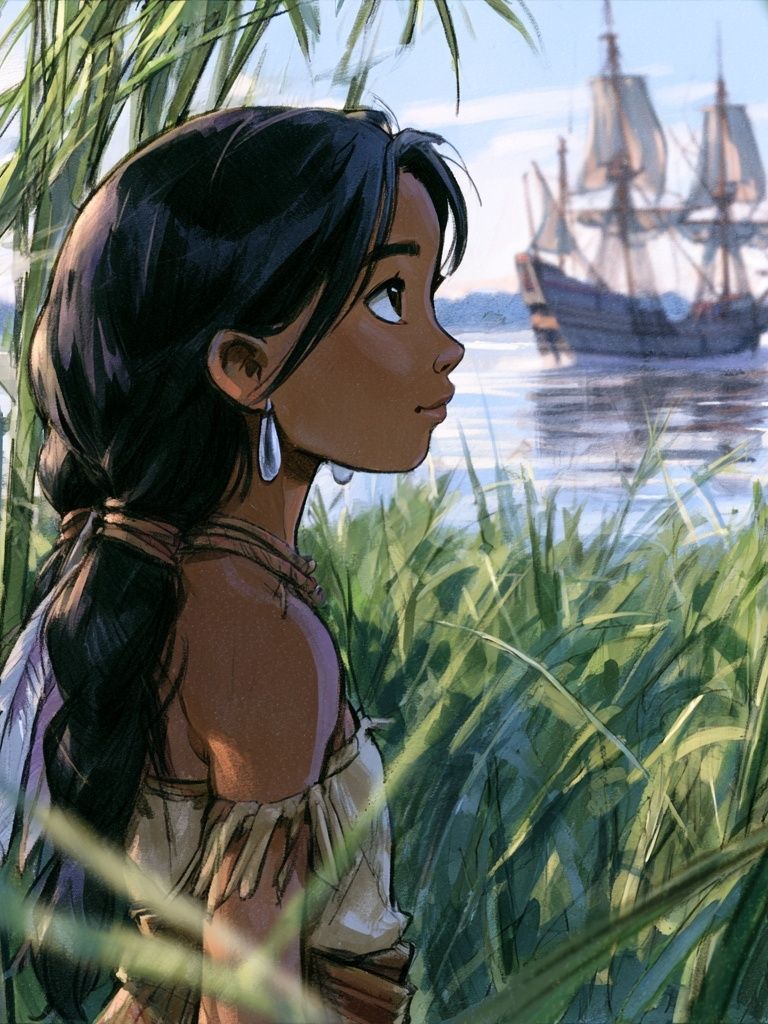 Island Girl by the Sea Print. poster — illustration art