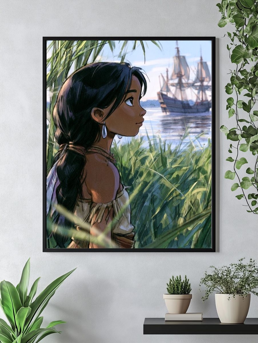 Island Girl by the Sea Print. — room view 4