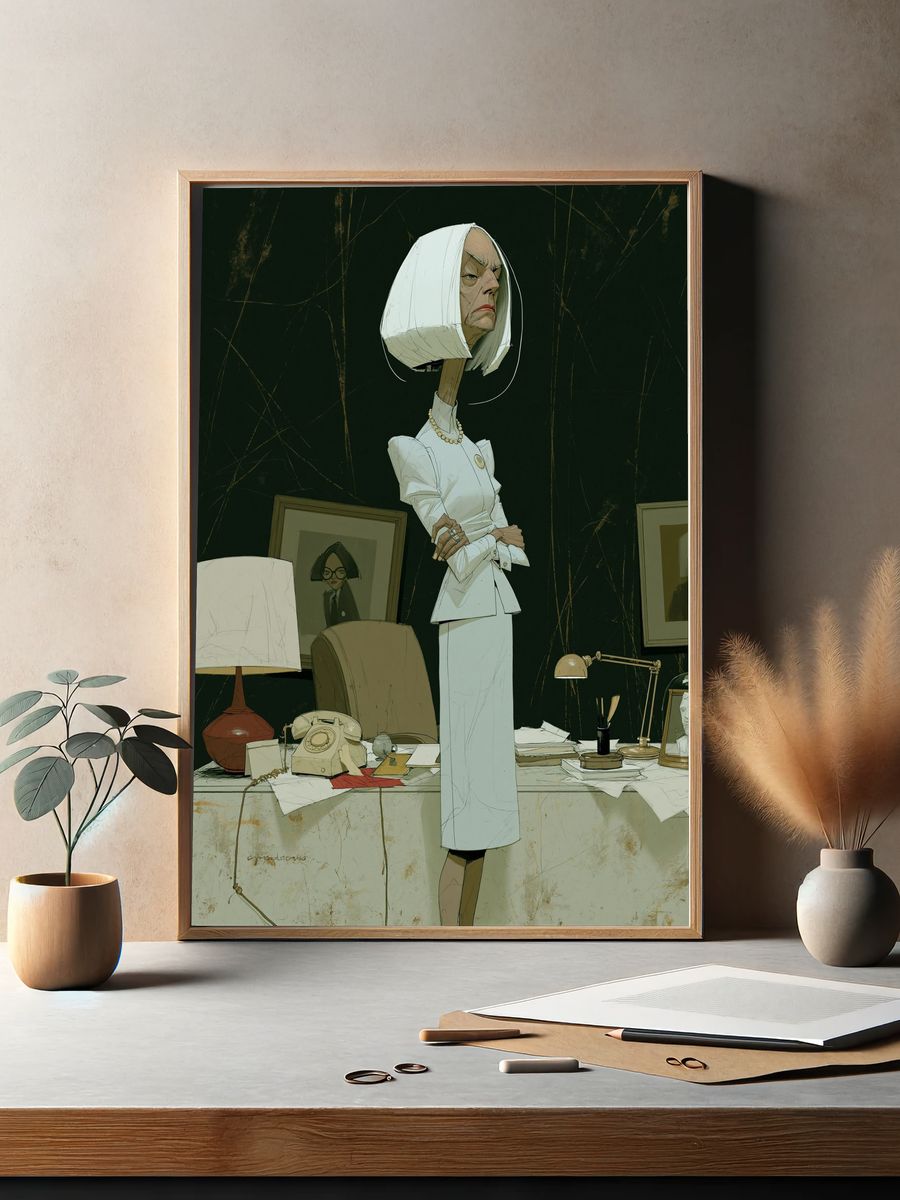 Eccentric Office Portrait Print. — room view 2