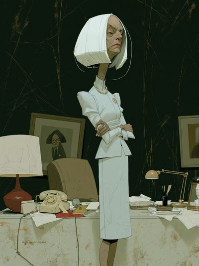Eccentric Office Portrait Print. poster