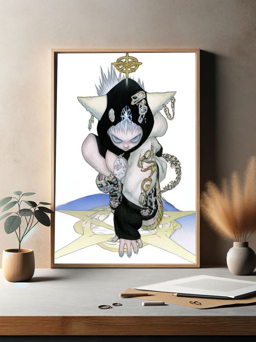 Surreal Hooded Figure Print. — room view 2