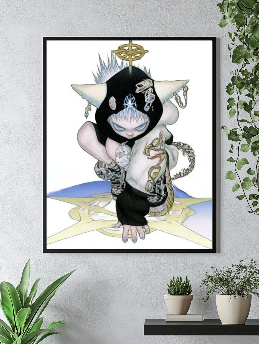 Surreal Hooded Figure Print. — room view 4