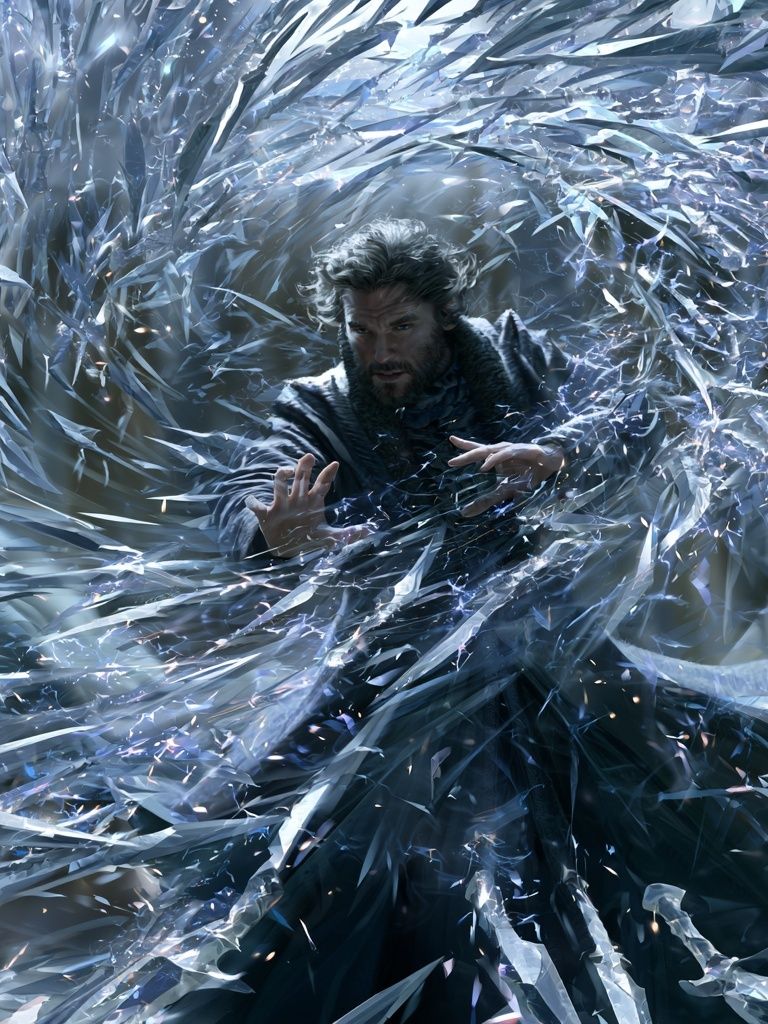 Ice Sorcerer Fantasy Print. poster detail