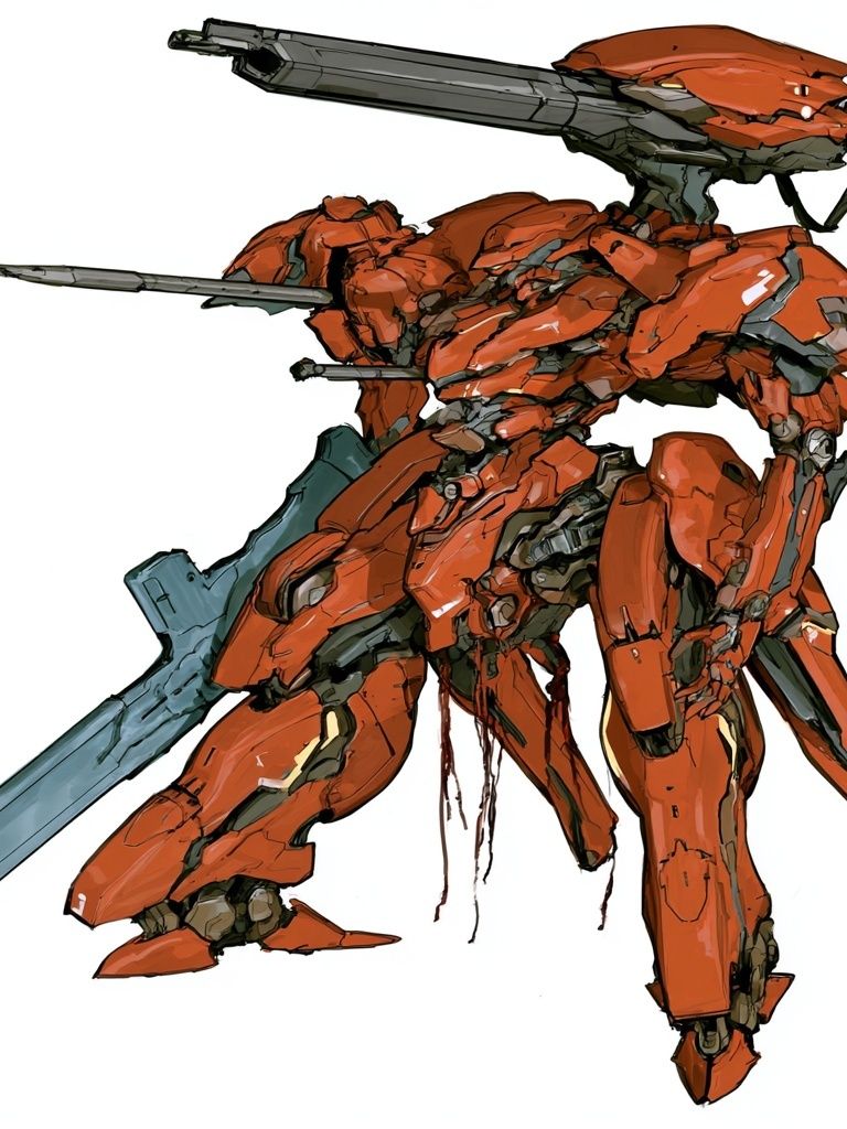 Mecha Warrior Digital Art Print. poster detail