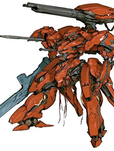 Mecha Warrior Digital Art Print. poster