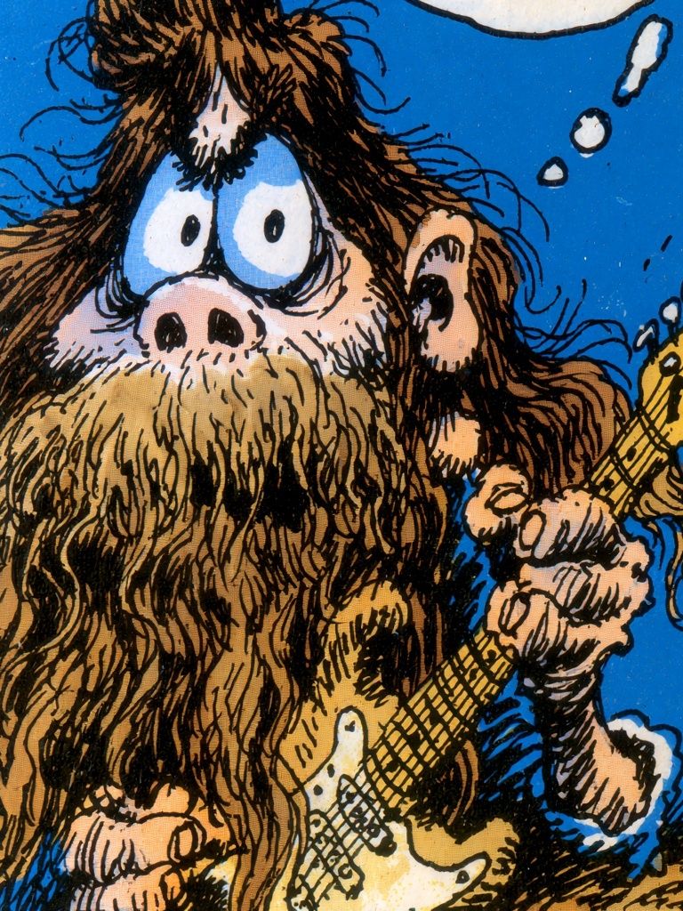 Cartoon Guitarist Illustration Poster. poster detail