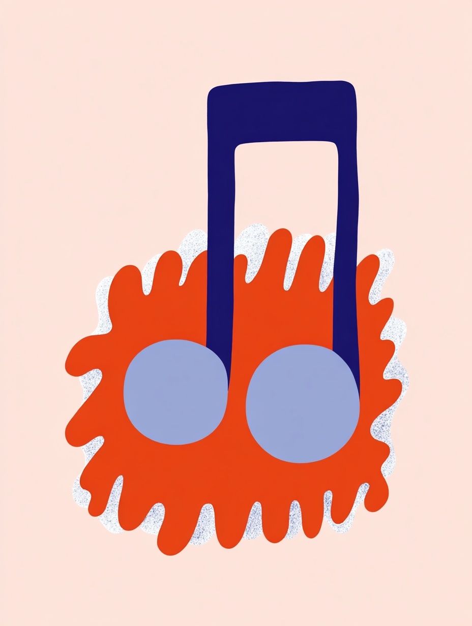 Abstract Music Note Poster. poster detail