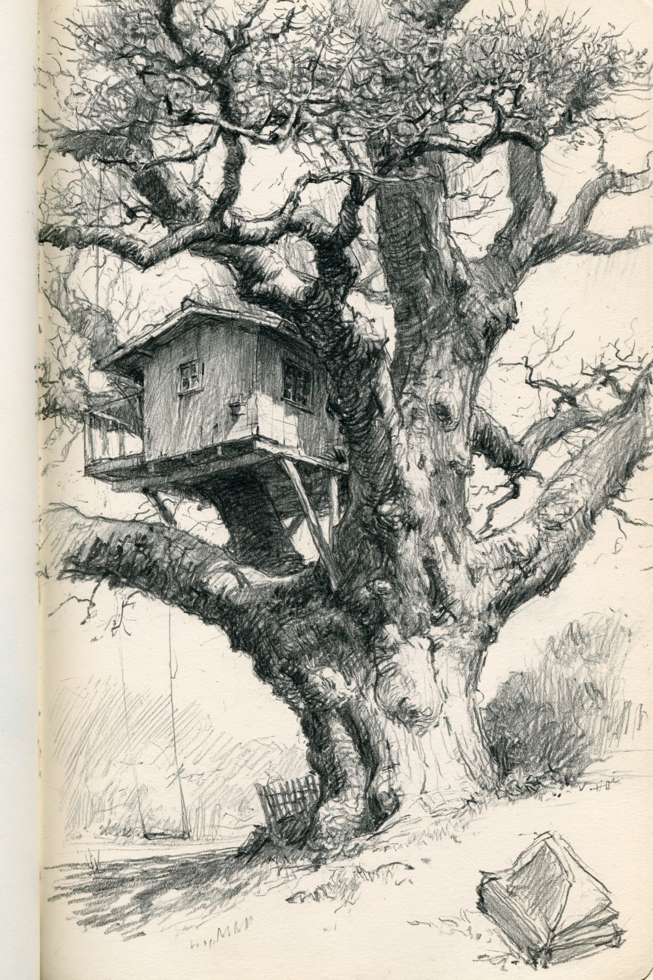 Treehouse Sketch Poster. poster detail