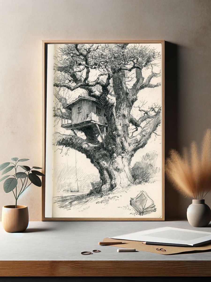Treehouse Sketch Poster. — room view 2