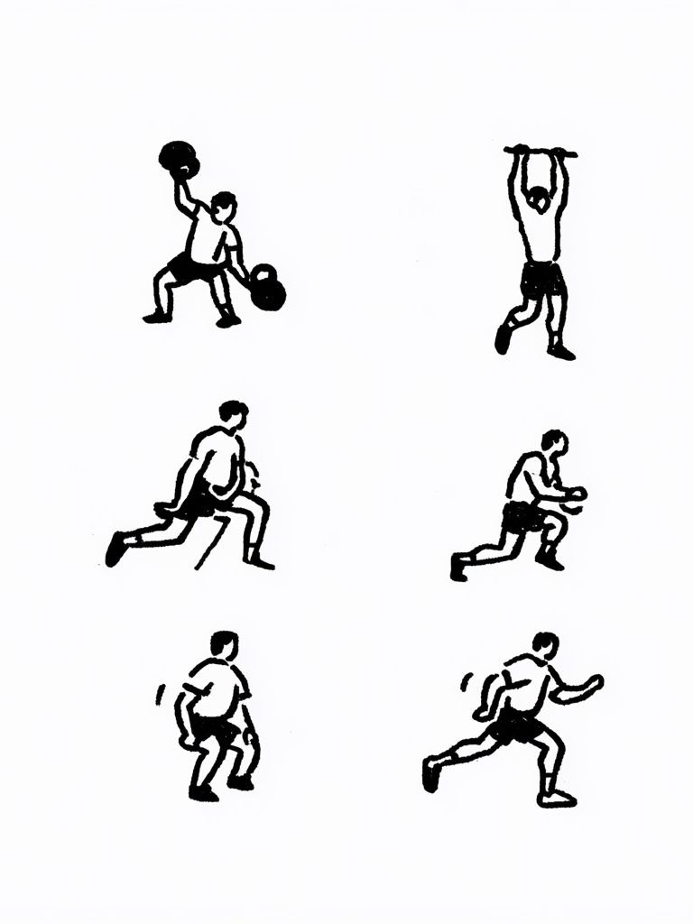 Weightlifting Figures Minimalist Poster. poster detail