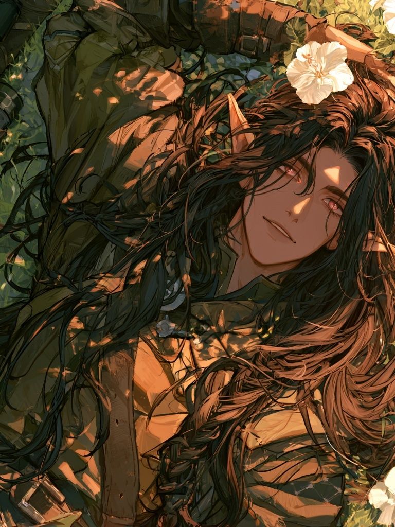 Forest Elf Portrait Print. poster detail