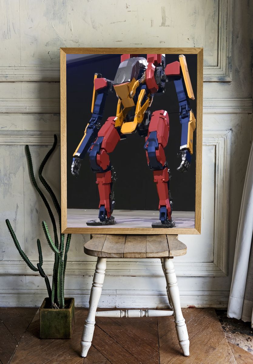 Color Block Mecha Poster. room preview
