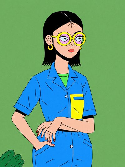 Stylish Woman Illustration Poster. poster print