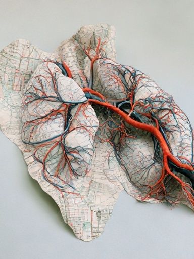 Topographic Heart Anatomy Print. poster detail