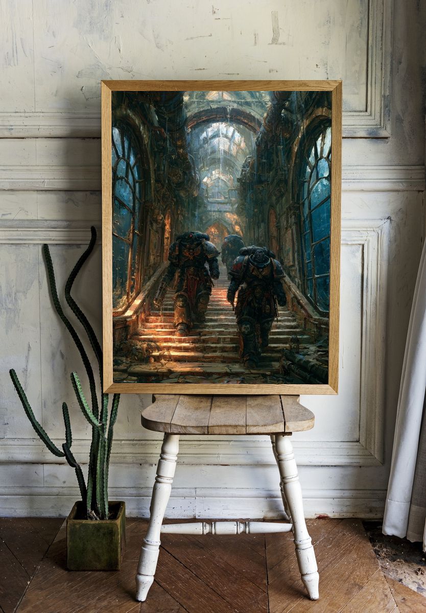 Armored Warriors Cathedral Print. — room view 1