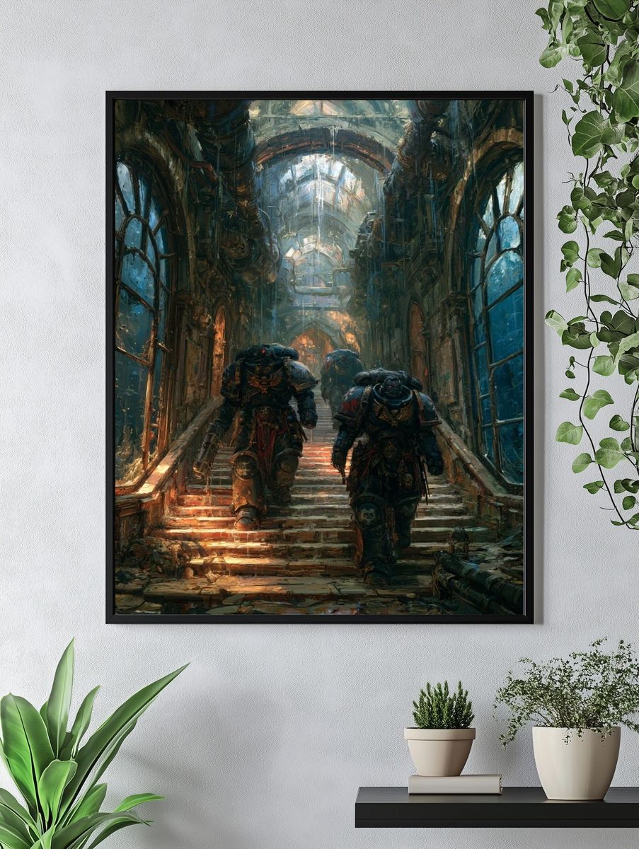 Armored Warriors Cathedral Print. — room view 4