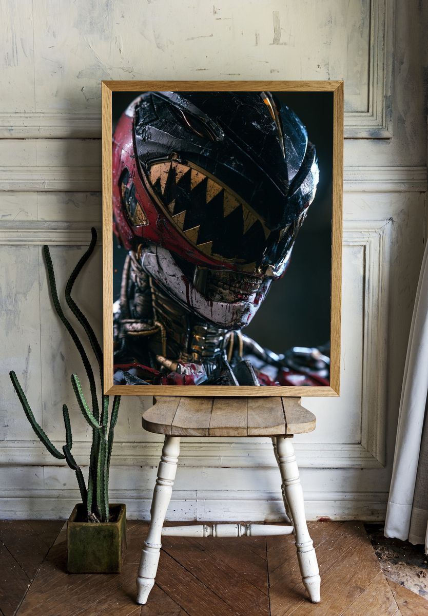 Dark Power Ranger Portrait Poster. room preview